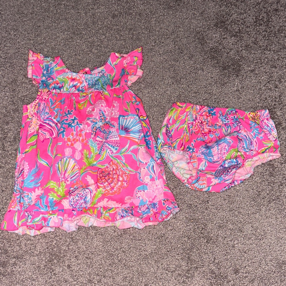 Lilly Pulitzer Baby 2pc Dress & Bloomers set